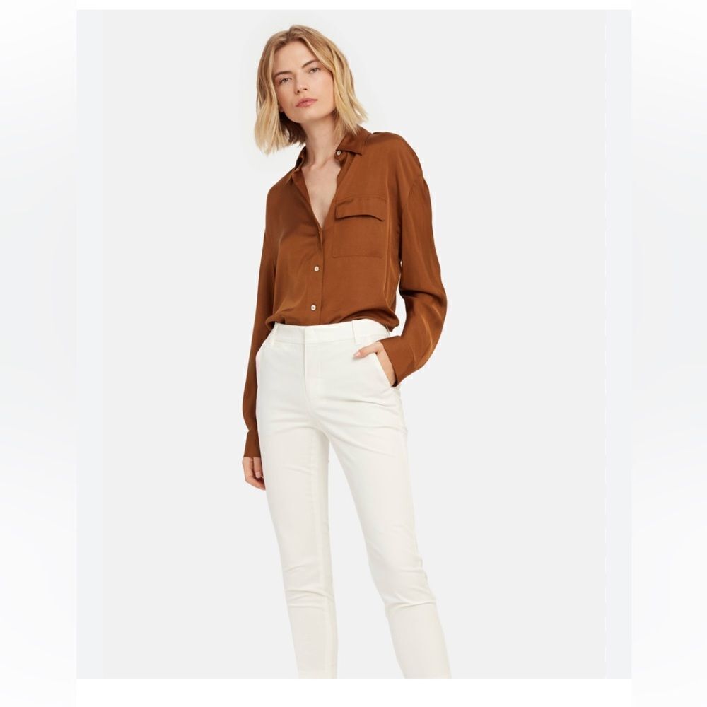 Vince Coin Pocket White Chino Pants Size 10 NWT $225